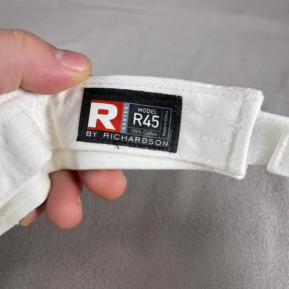 Cats Visor Hat Men OS White Embroidered Strapback Sun Cap Richardson Sports - Picture 9 of 11